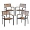 Flash Furniture Indoor/Outdoor Faux Teak Patio Chairs, PK4 4-XU-DG-HW6006-GG - alternate 7